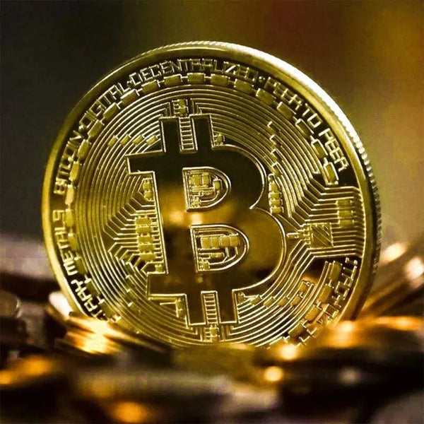 Goldene Bitcoin Sammlermünze