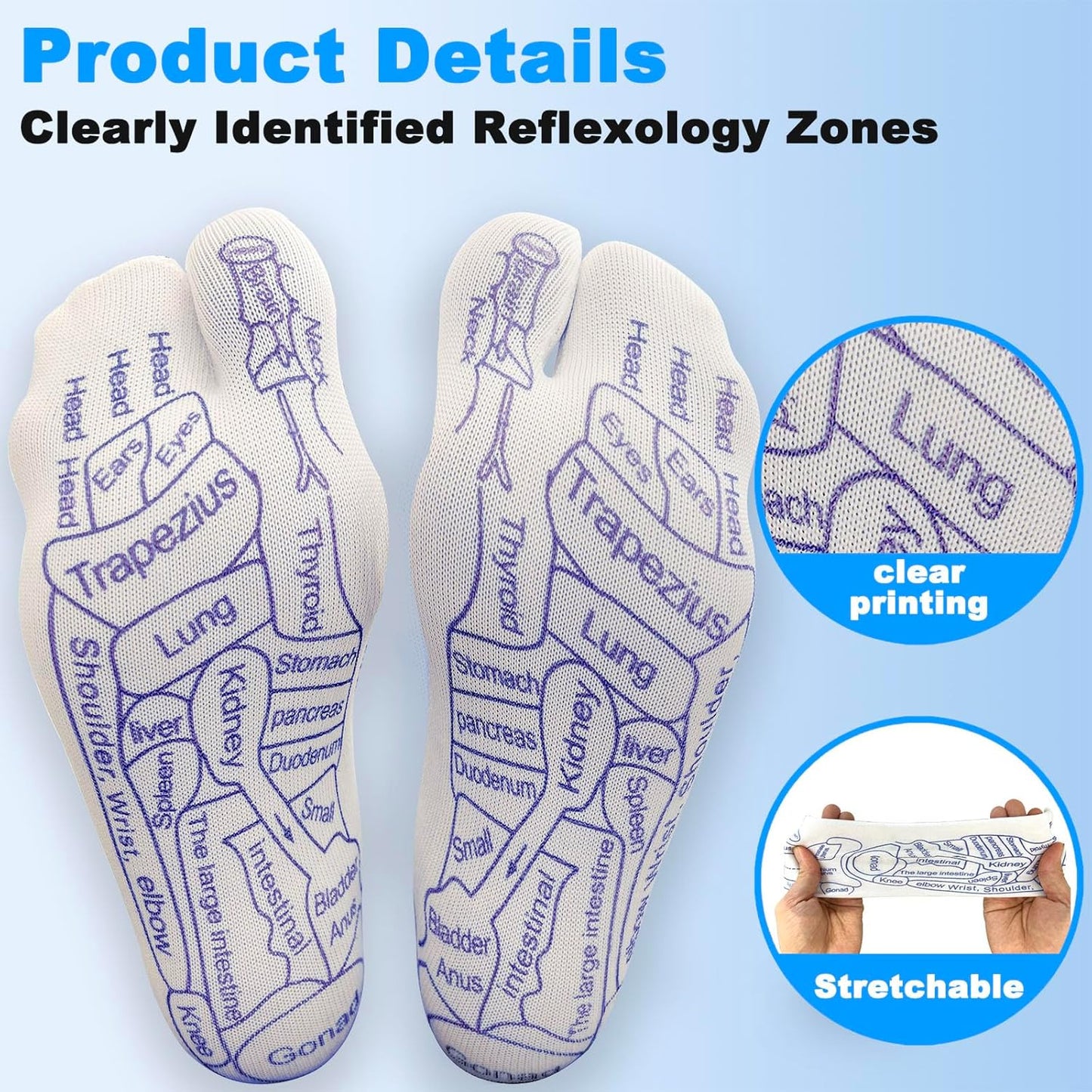 Akupressur Reflexzonenmassage Chart Socken
