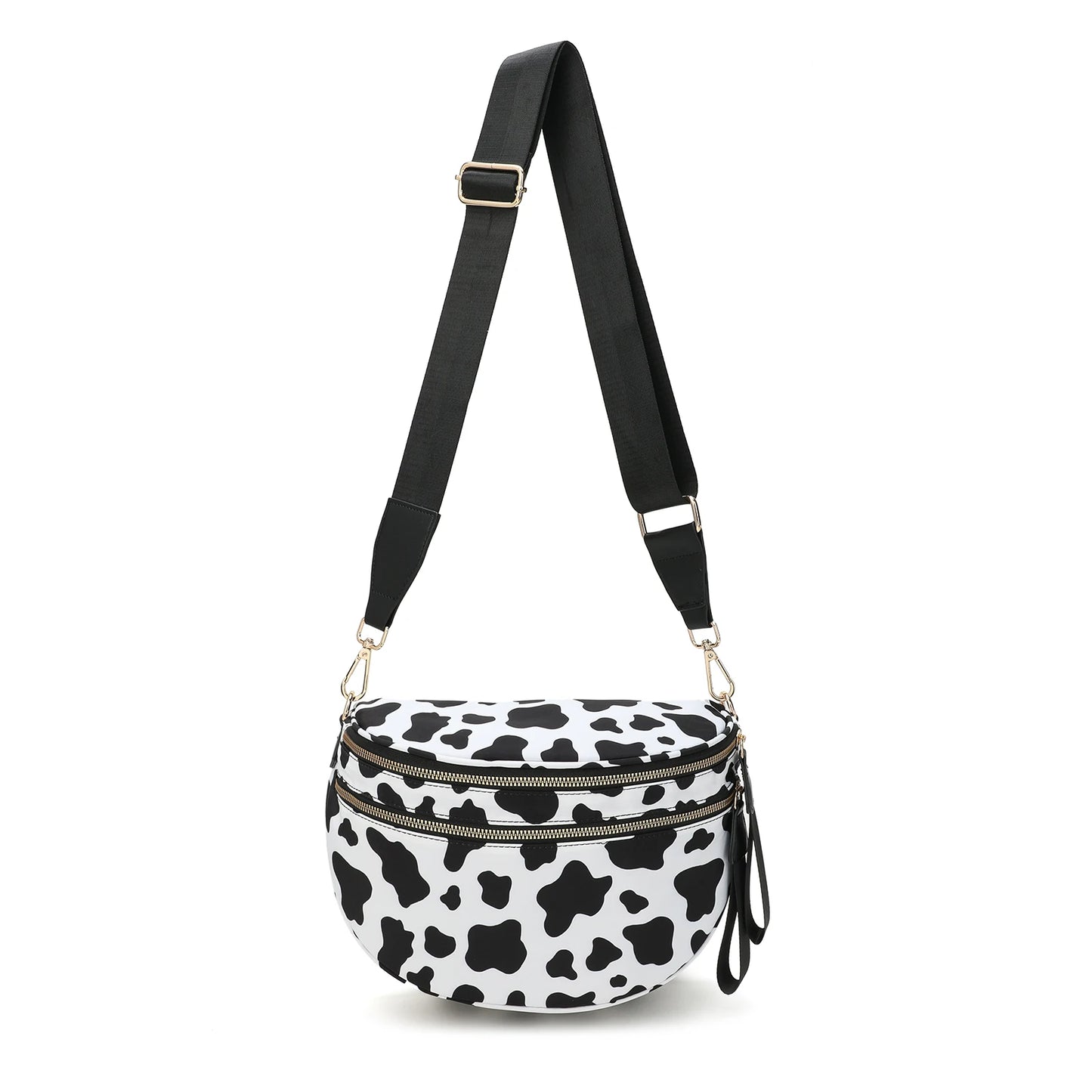 Frankie – Oversized Crescent Sling mit Doppel-Zipper