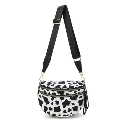 Frankie – Oversized Crescent Sling mit Doppel-Zipper