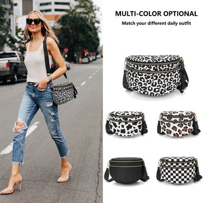 Frankie – Oversized Crescent Sling mit Doppel-Zipper
