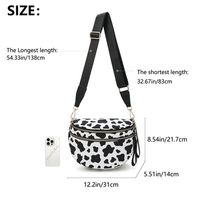 Frankie – Oversized Crescent Sling mit Doppel-Zipper