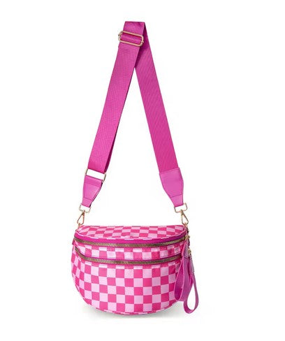 Frankie – Oversized Crescent Sling mit Doppel-Zipper