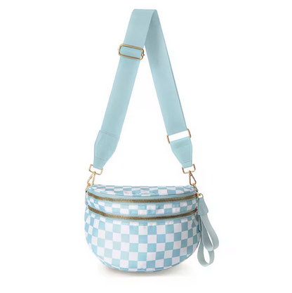 Frankie – Oversized Crescent Sling mit Doppel-Zipper