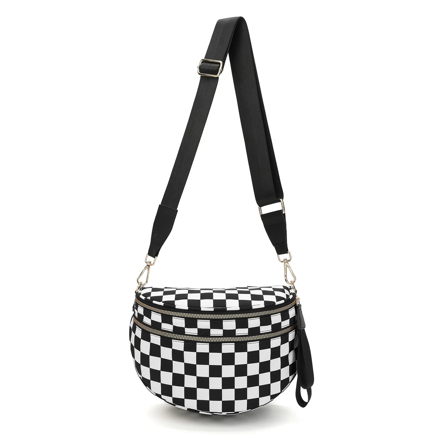 Frankie – Oversized Crescent Sling mit Doppel-Zipper
