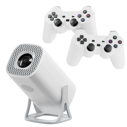 4K Smart Projektor mit 2 Gamepads