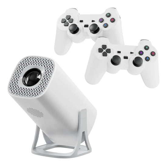 4K Smart Projektor mit 2 Gamepads