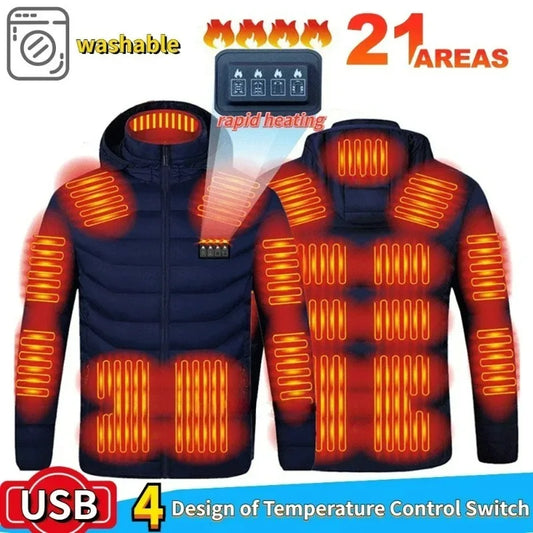 Wärmende USB-Jacke für Herren