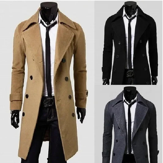 Eleganter Wollmantel für Herren