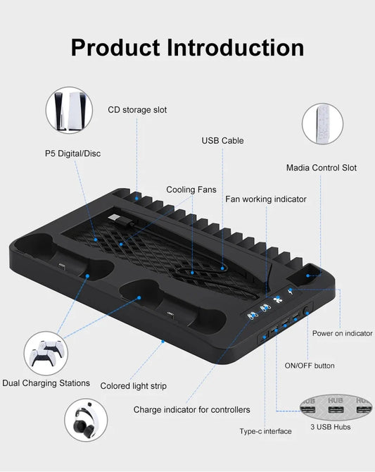 PS5 Slim Controller Ladekühlstation