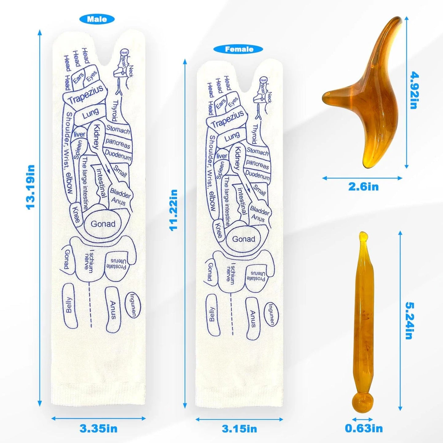 Akupressur Reflexzonenmassage Chart Socken